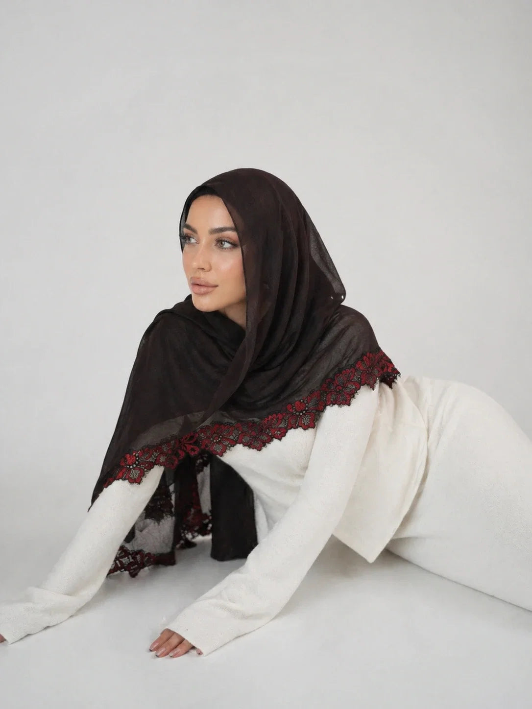 Chiffon Lace Daantel Hijab