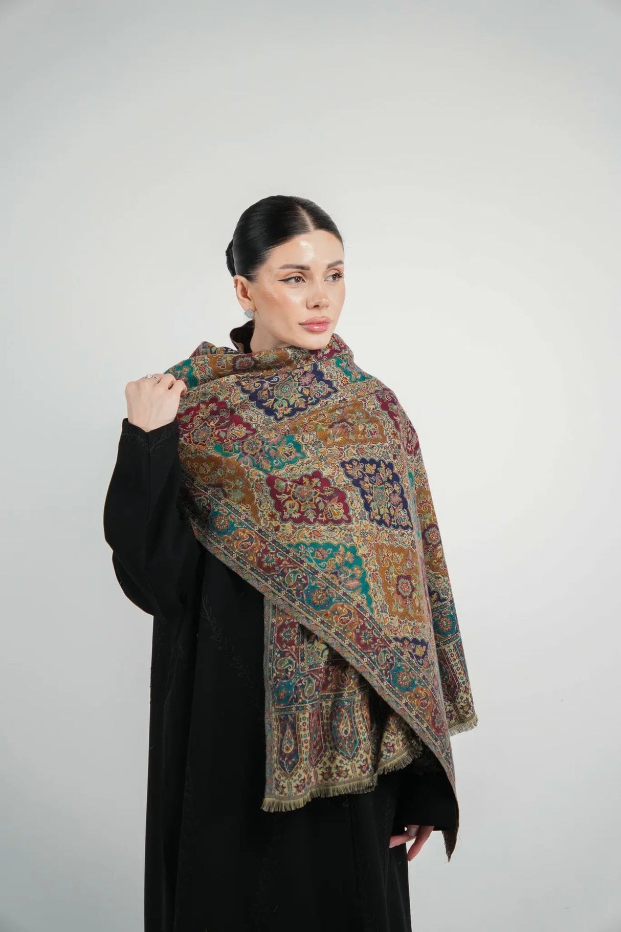 Kalamkari Pashmina Shawl Smack Touch