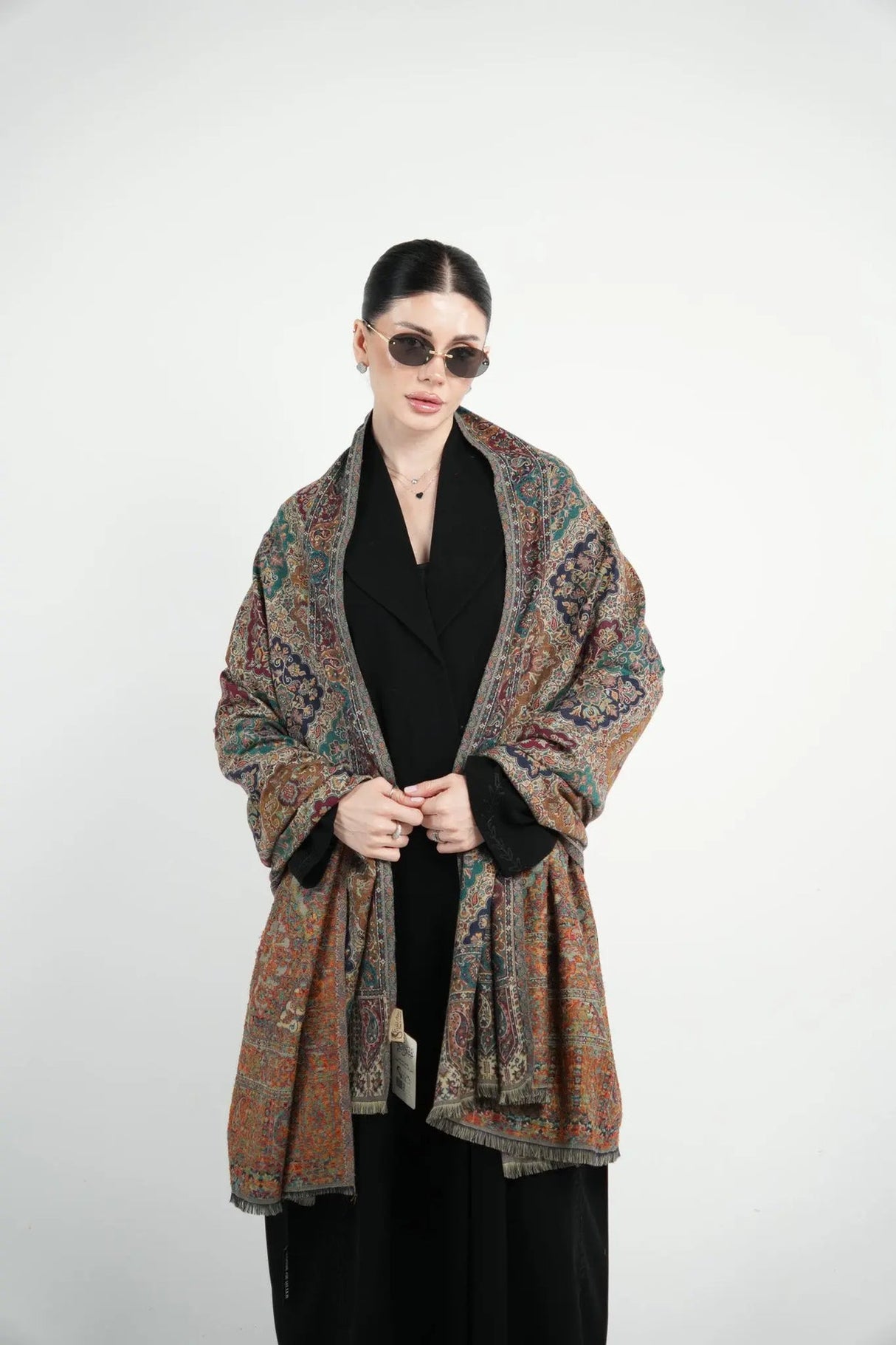 Kalamkari Pashmina Shawl Smack Touch