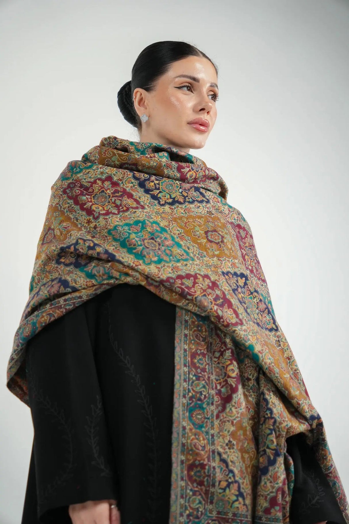Kalamkari Pashmina Shawl Smack Touch