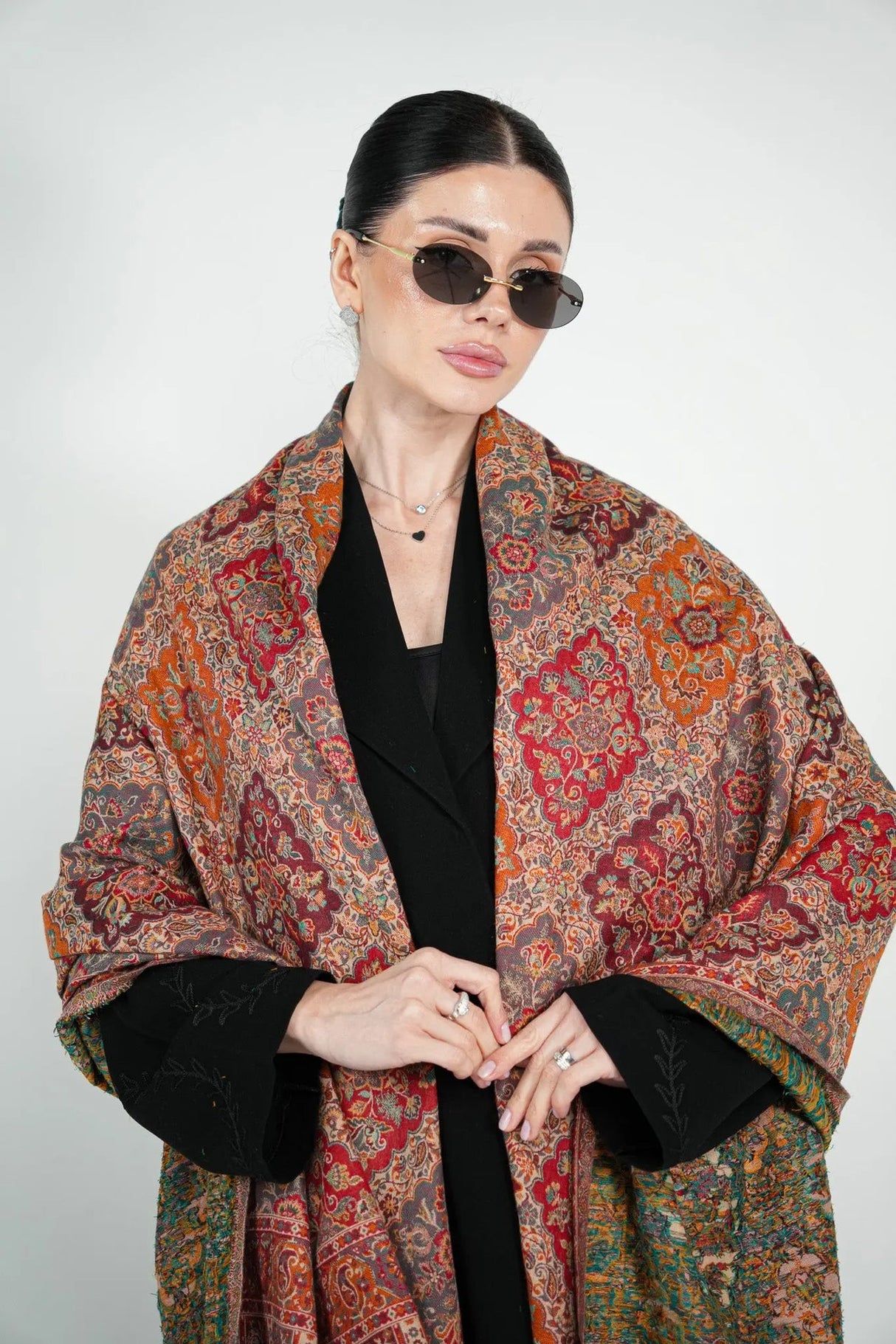 Kalamkari Pashmina Shawl Smack Touch