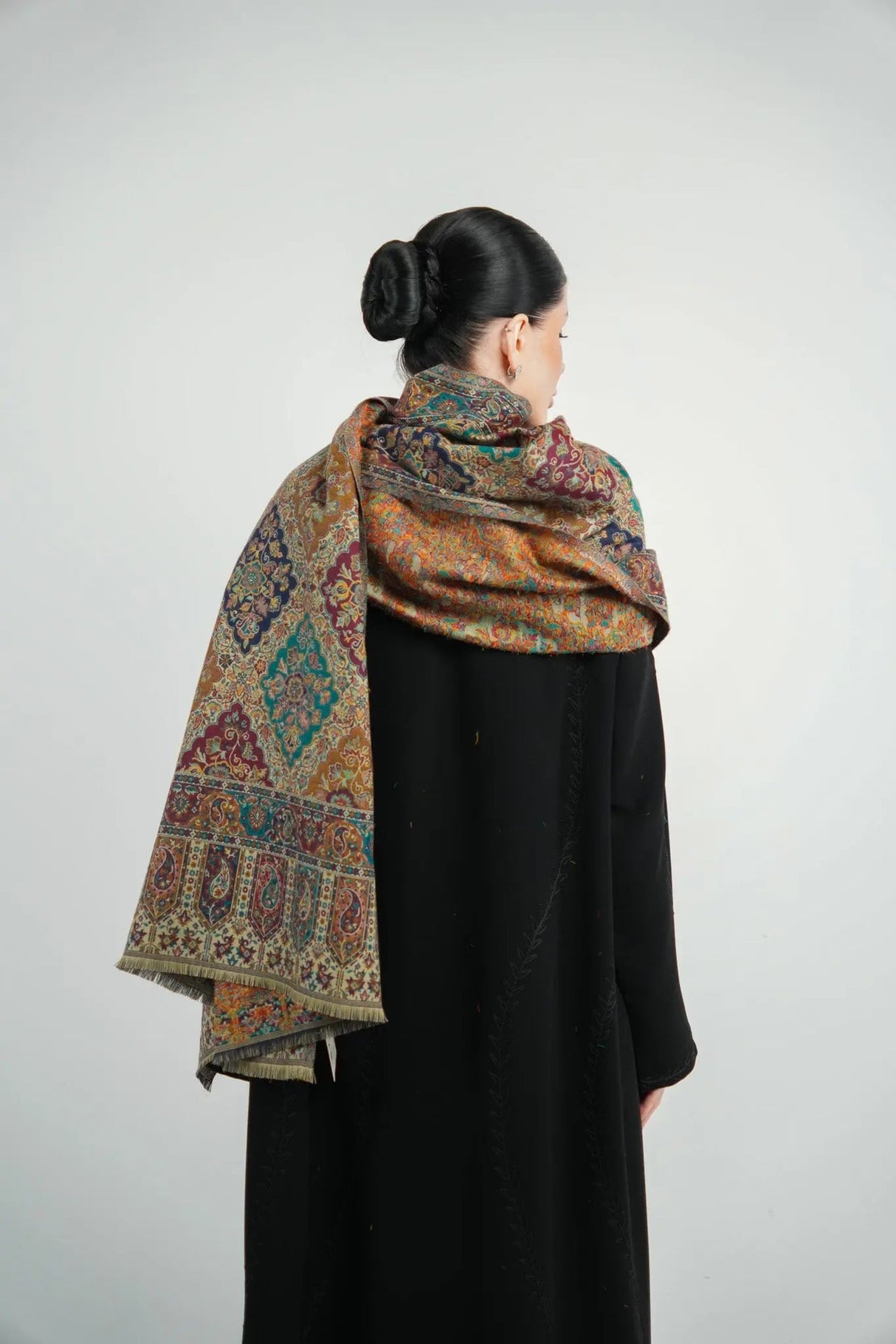 Kalamkari Pashmina Shawl Smack Touch