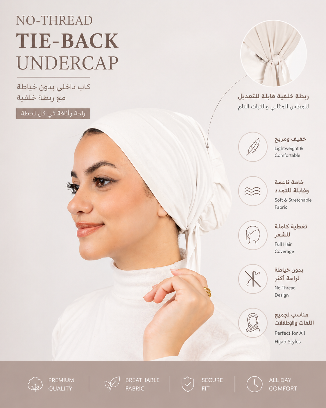No Thread Tie Back Undercap