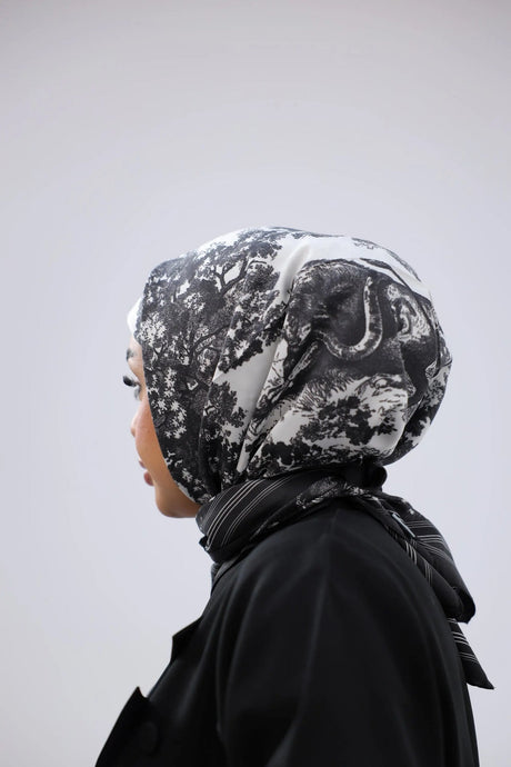 Multicolor Animal Print Square Scarf Smack Touch (Hijab)