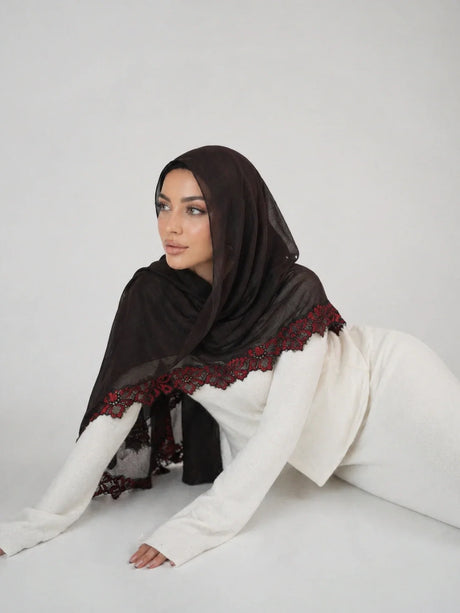 Chiffon Lace Daantel Hijab