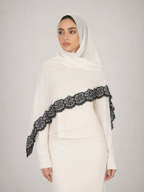 Chiffon Lace Daantel Hijab