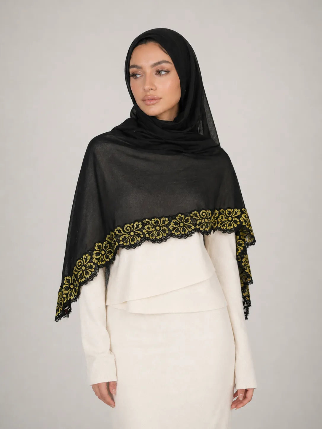 Chiffon Lace Daantel Hijab
