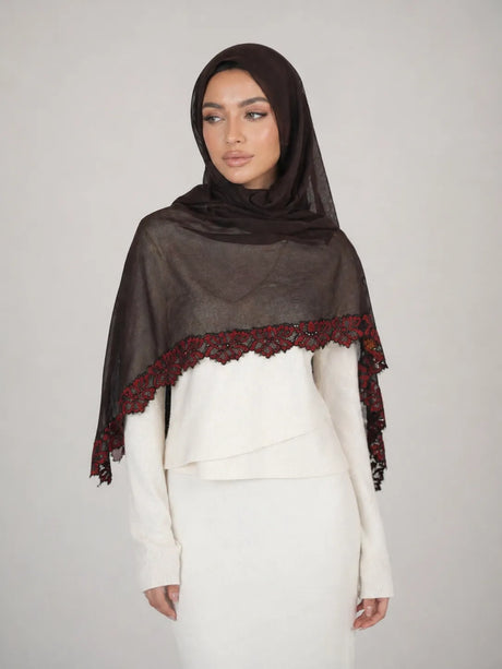 Chiffon Lace Daantel Hijab