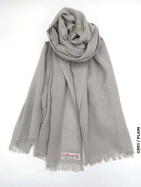 Farah Premium Quality Shawl Grey Linen Scarf