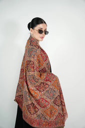 Kalamkari Pashmina Shawl Smack Touch