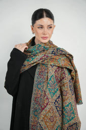 Kalamkari Pashmina Shawl Smack Touch