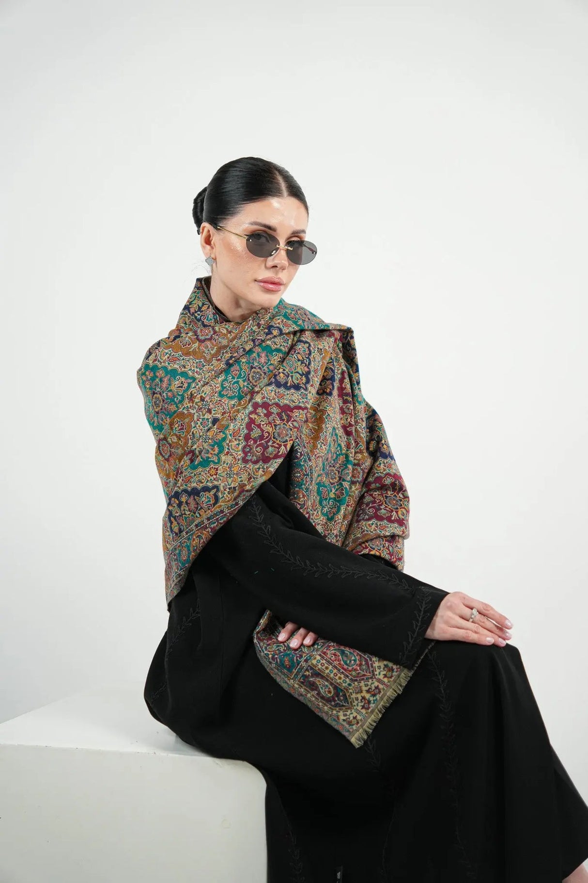 Kalamkari Pashmina Shawl Smack Touch