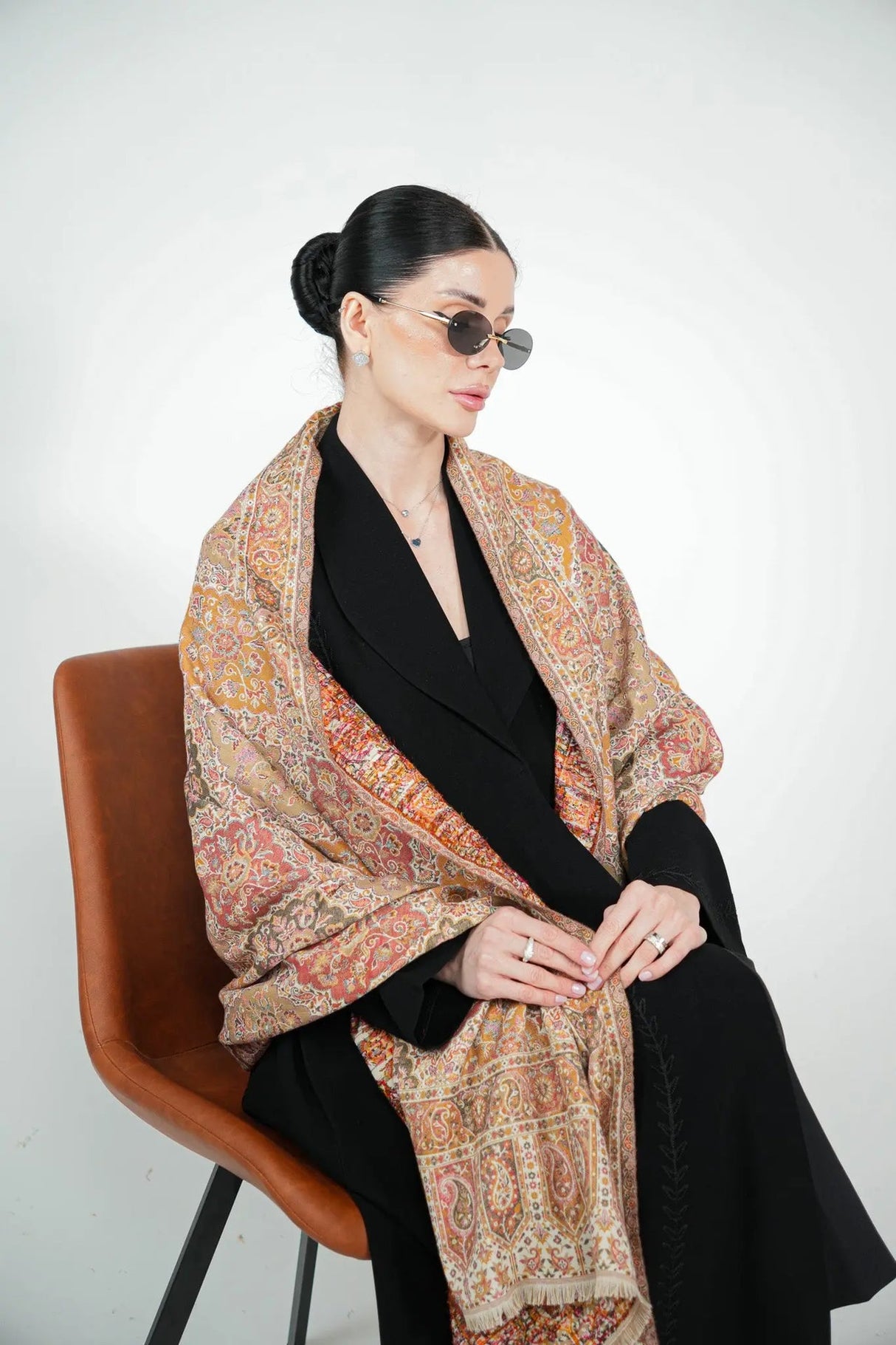 Kalamkari Pashmina Shawl Smack Touch