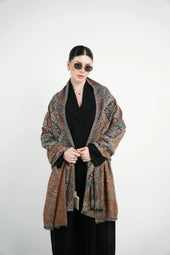 Kalamkari Pashmina Shawl Smack Touch