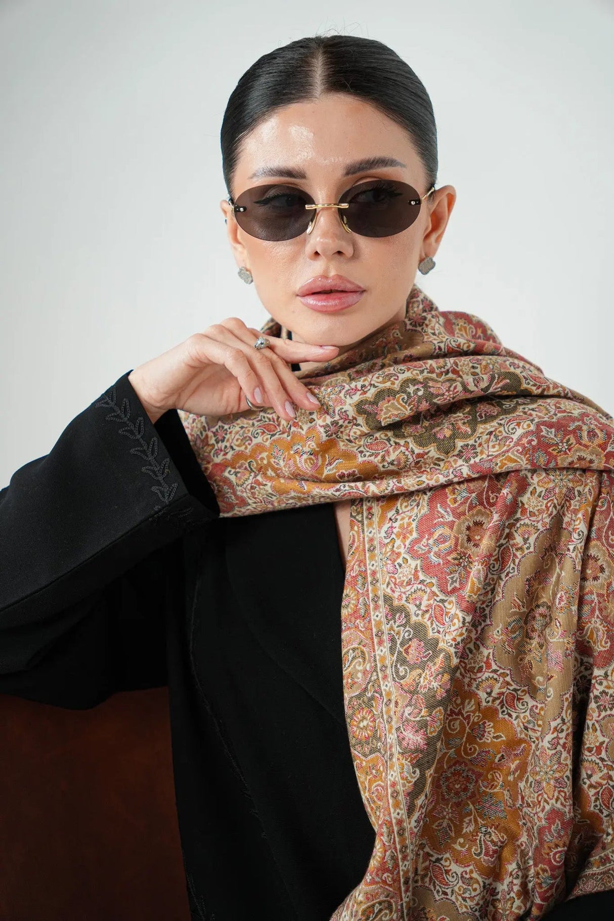 Kalamkari Pashmina Shawl Smack Touch
