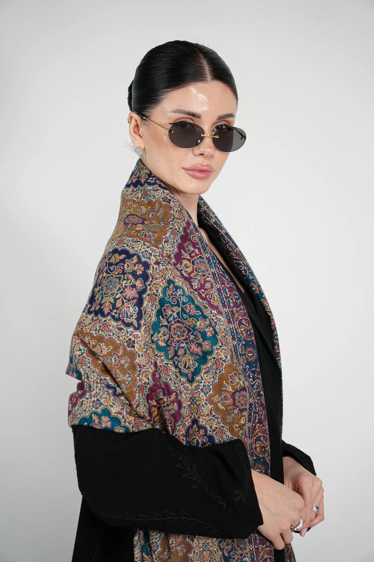 Kalamkari Pashmina Shawl Smack Touch