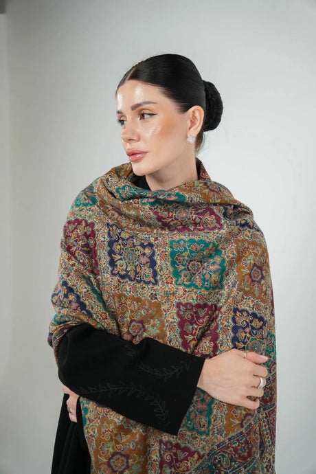 Kalamkari Pashmina Shawl Smack Touch