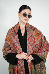 Kalamkari Pashmina Shawl Smack Touch