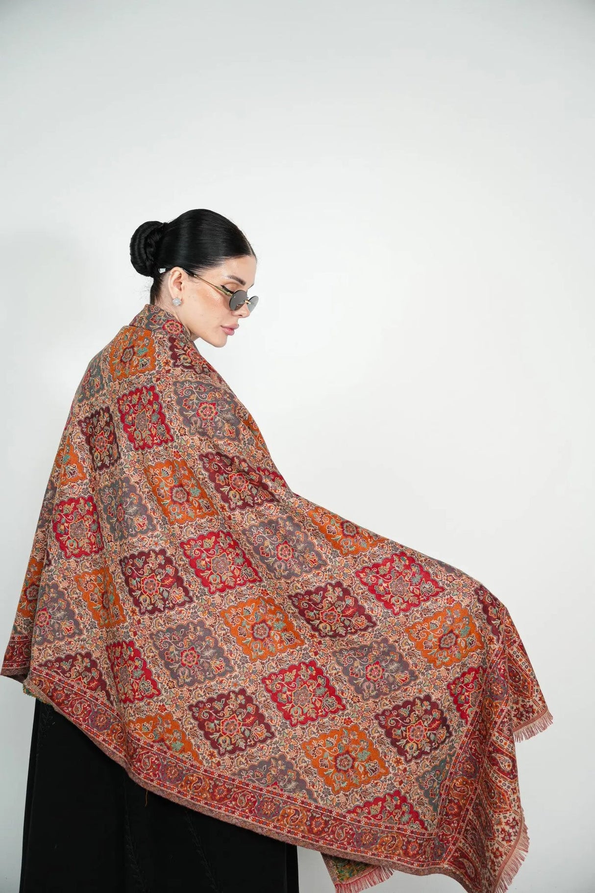 Kalamkari Pashmina Shawl Smack Touch