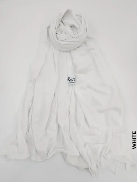 Cotton Italy Hijab | خام قطن ايطالي حجاب White Scarf (Hijab)