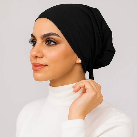 No Thread Undercap with Tie Back Hijab Smack Touch (Hijab Accessories)