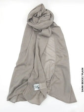 Shaash Turkey High Quality Scarf Dark Beige / Plain (Hijab)